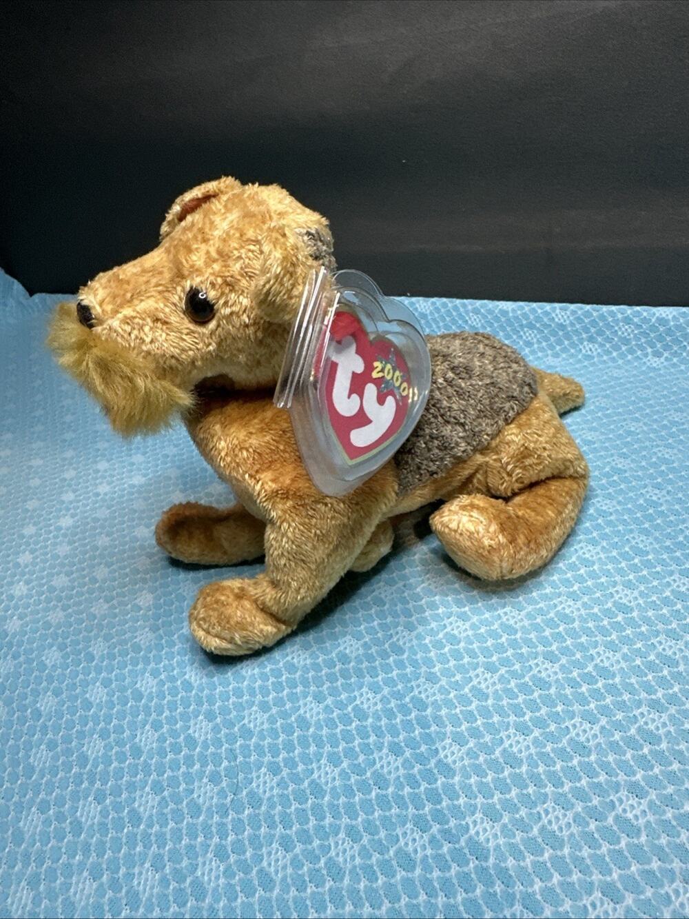Ty Beanie Baby - WHISKERS the Dog (6 Inch) NEW MWMTs Plush Stuffed Animal Toy